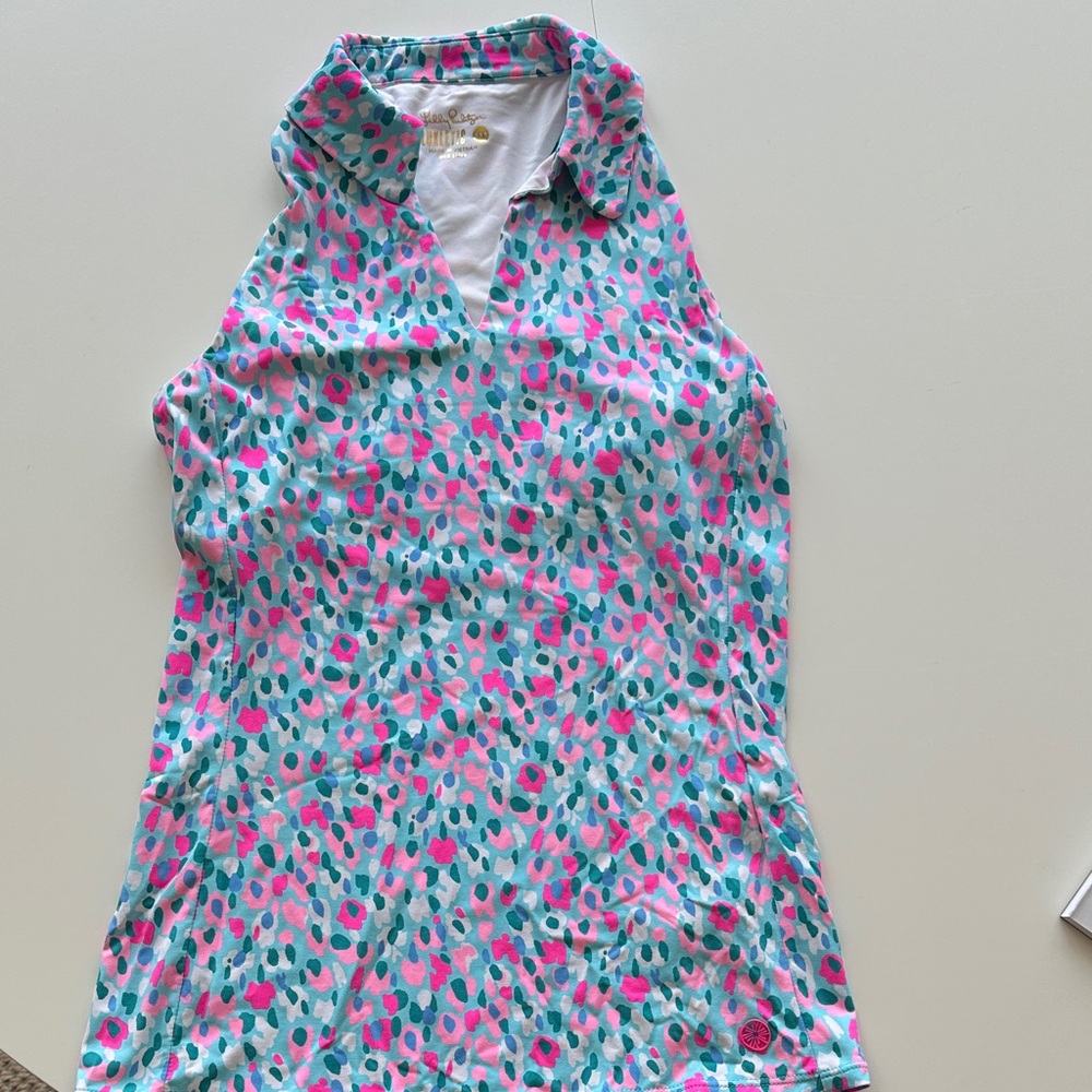 Lilly Pulitzer Pink and Blue Patterned Tank Top